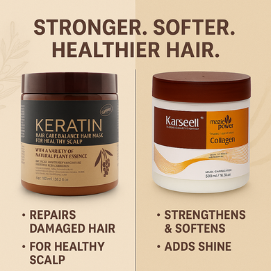 The Perfect Combination of Keratin Hair Mask & Karseell Collagen Mask