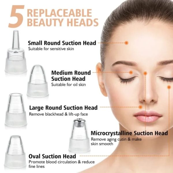 Electric Blackhead Remover, Vacuum Acne Cleaner, Black Spots Removal Device