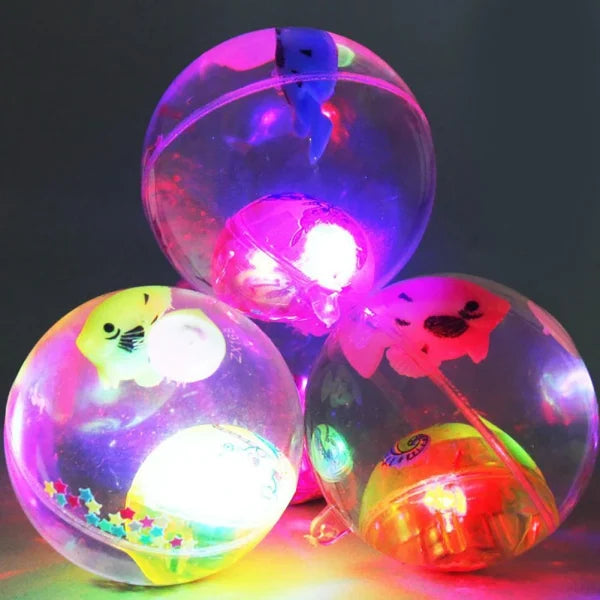(pack Of 6)glowing Ball Toy – Super Led Water Ball Size 65mm – Glowing Elastic Ball Kids Toy Gift