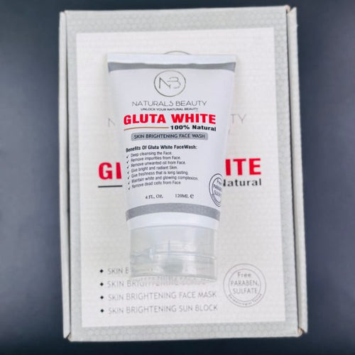 Gluta White Skin Brightening Face Wash – 120ml Gentle Cleanser For Radiant, Even-toned Skin – Deep Cleansing Formula With Natural Glow Boosting Ingredients For All Skin Types